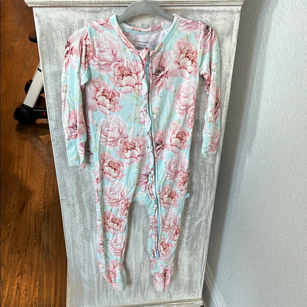 Floral Kids Pajamas - Pink and Blue